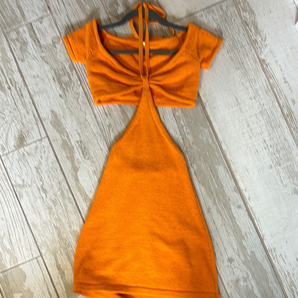 Cult Gaia Orange Mini Dress